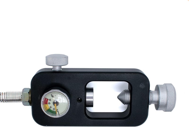 TUXING 4500Psi DIN Valve Scuba Adapter, Yoke Filling Station for HPA Tank, High Pressure Gauge, Aluminum Alloy Refill Adapter for Pcp Paintball HPA Tank Filling - Image 3